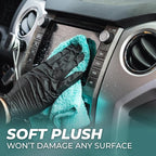 The Creature Edgeless Microfiber Detailing Towels – 420GSM Professional Grade All-Purpose Cloths for Wax, Polish, & Sealant Removal, Teal, 16in x 16in (10-Pack)