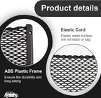 2 Pcs Boat Storage Net Bag, ABS Plastic Car Framed Mesh Net Holder, Phone & Cargo Organizer with Screws for Auto, Rv, Boat, Pontoon, Truck Pocket Storage (9 x 4 Inch)