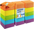 Microfiber Cleaning Cloth 11.5" x 11.5" 750 Pack - Edgeless Microfiber Towels for Cars, Cleaning Rags, Lint Free Car Microfiber Towel, Reusable Cleaning Cloths (Multicolor)