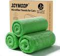 Microfiber Towels for Cars, 3 Pack 35.4" x 23.6" Car Drying Towel, Green Reusable Car Towel, Quick Drying Car Microfiber Cleaning Cloth for RVs, SUVs, Trucks