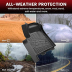 Floor Mats for Chevrolet Chevy Silverado EV 2024-2026 (Fit Without Multi-Flex Midgate, Not Fit with Multi-Flex Midgate), All Weather TPE Custom Fit Floor Mats for Cars
