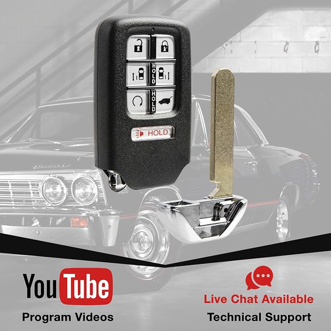 Key Fob Replacement Keyless Entry Remote for 2018 2019 2020 Honda Odyssey 7-Button Smart Key (KR5V2X, 72147-THR-A21)