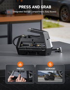 H2 Pro Cordless Tire Inflator Portable Air Compressor Tire Pump with DC 12V & Battery Dual Power Supply Digital Pressure Gauge Fast Inflation Air Pump for Car Tires Motorcycles Bikes Yellow