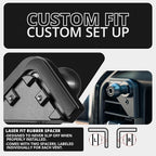 Tackform Link Vent Mount Universal Phone Holder - Compatible with 2021-2025 Ford F150 & Raptor, 2023-2025 Ford Super Duty | Aluminum | Zero Slip, Anti-Scratch | 2" Arm | Blue