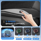 Coverado Cooling Car Seat Cover, Ventilated Seat Cushion with 3-Speed Adjustable Airflow, Gray Breathable Universal Seat Pad for Car SUV Truck Van