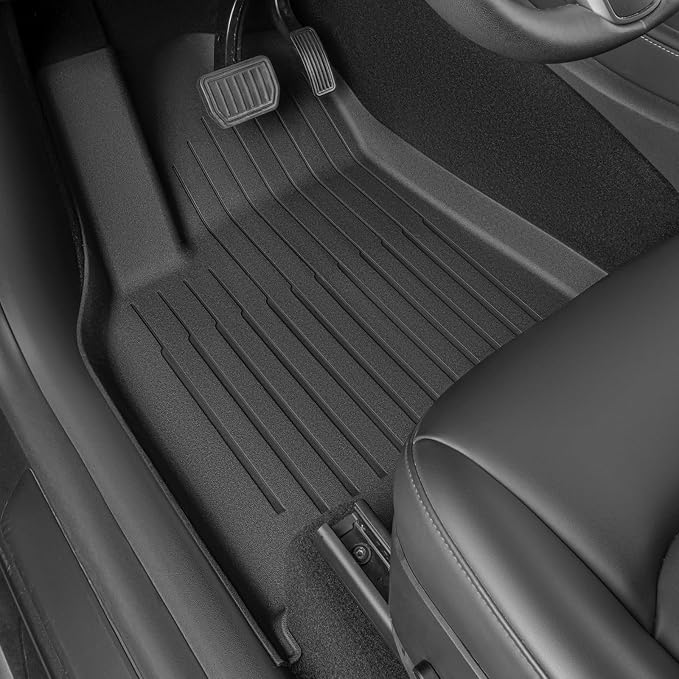 Floor Mats for Tesla Model Y 5 Seats 2021 2022 2023 2024 | 6-Piece Set Extra-Thick TPE All-Weather Floor & Cargo Liners | Pet & Child-Friendly Custom Fit Interior Accessories
