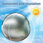 1 Pcs Steering Wheel Sun Shade Cover, Steering Wheel Sun Heat Shield ,18.11in Steering Wheel Sun Block Anti-Heat Aluminum Foil For Suv Truck Van Cars Silver