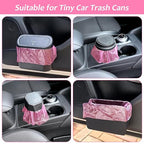 Mini Car Trash Can Bags for Auto Trash Bin, 120 Count Small Garbage Organizer Bags Tear-Resistant, Liner Refills (Vehicle Trash Can is not Included), Pink