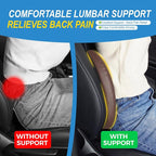 Lumbar Support Pillow for Car, Car Seat Back Support for Driving | Memory Foam Car Lumbar Support for Driving, Car Back Cushion, Adjustable Straps, Lower Back Pillow, Breathable 4D Mesh, Brown