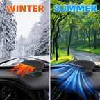 Car Heater, 12V 200W Powerful Portable Defroster Defogger, 2026 New Upgrade 2-in-1 Heater and Cool Fan with 360° Rotation, Plug into Cigarette Lighter
