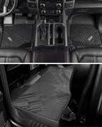 3W Floor Mats (with Metal Pedals) for Ford F-150 2015-2026 & F150 Lightning 2022-2025 SuperCrew (w/o Fold Flat Storage), TPE All Weather Custom Fit, Front & Rear 3PCS | Heavy Duty, Easy Clean - Black