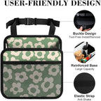 Car Backseat Organizer - Cute Aesthetic Car Storage Bin with Mesh Pocket & Reinforced Base - Universal Fit Hanging Seat Back Accessories for Women (Green)