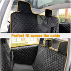Dog Seat Covers for Tesla Model 3 & Y Back Seat with 2 Pack Door Protectors, 100% Waterproof Dog Hammock for Tesla with Mesh Window & Headrest Protection Prevents Scratches and Scuffs