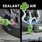 50107 Flat Tire Puncture Repair, Smart Spair, Emergency Kit For Car Tires, Includes Sealant And Tire Inflator Pump, Suitable For Cars And Other Highway Vehicles, 15 Min Fix