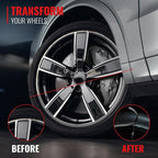 PROTECTiQ Universal Wheel Protection - Trim Easy to Apply with Automotive 3M Tape. 6 Colors - Fits Up to 24" Rims - Including Tesla - Light Gray