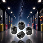 Tire Valve Stem Caps Cover,4 Pcs Metal Black Air Valve Cap, Aluminum Car Wheel Stem Caps,Universal Stem Covers for Cars,Trucks,Bikes,Motorcycles,Corrosion Resistant (Moon Star)