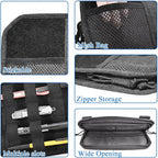 Car Visor Organizers Tactical Visor Molle Heavy Duty Zipper Storage Pouch Molle Panel Accessories Sun Visor Tactical Molle for Cars SUV Trucks