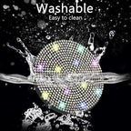 4pcs Bling Car Cup Holder Coaster, 2.75 inch Anti-Slip Shockproof Universal Fashion Car Coasters Insert Bling Crystal Rhinestone Automotive Interior Accessories for Women (4 pcs, Multicolor)