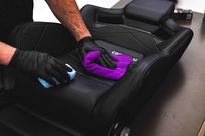The Edgeless Pearl - Professional Microfiber Detailing Towel for Ceramic Coating, Leveling & Sealant Removal, Scratch-Free & Tagless, 320gsm, 16x16 inches, Ice Grey - 12-Pack