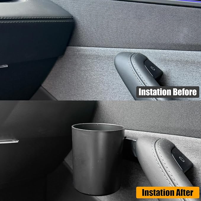 2PCS Car Door Cup Holder for Tesla Model Y 2025 Junior,Left&Right Side Door Drink Cup Holder Expander Organizer Accessory