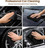 KitchLife Microfiber Cleaning Cloth Roll, 200 Pack - Tear-Away Microfiber Paper Towels, Lint-Free, Reusable, Washable for Kitchen, Car, Dishes, and Sensitive Surfaces (Black)