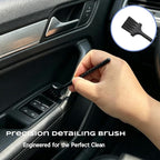 9 Pcs Car Detailing Brushes Kit, Car Interior Cleaning Tool with Cleaning Gel | car detailing brushes, cleaning gel & microfiber cleaning cloth,Safe for leather, vents, dash. Ideal for truck, auto, SUV, RV