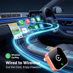 Wireless Carplay Adapter, Suitable for Vehicles Equipped with Cabled CarPlay, Plug and Play Feature enables Fast and Stable CarPlay Wireless Connection, Suitable for 800+ Vehicles (Orange)