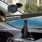 SUHWD-XCES0 Select Window/Dash Mount Phone Holder Cradle for Car or Truck - Universal Hands-Free Mount for Car Window or Dashboard - Vehicle Cell Phone Holder for iPhone or Android Smartphones