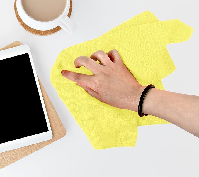 Microfiber Cleaning Cloths (Value Pack of 36) - Size 16 x 16 Inches, Highly Absorbent Cleaning Rags, Lint Free, Reusable and Washable, Microfiber Towels for Cars