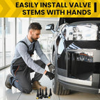 400 Pieces TR413 Valve Stems Tubeless Bulk Rubber Snap-in Valve Stems for 0.453 Inch Rim Holes, Black Standard Length Replacement Tool for Car Tubeless Replacement