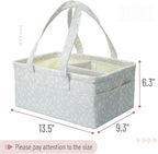 Mr. Pen- Baby Diaper Caddy Organizer, Patterned Gray | Nursery Storage Bin and Car Organizer for Diapers and Baby Wipes