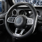 White Crystal Steering Wheel Cover, Sparkly Clear Diamond Breathable Leather Car Protector, Universal 15 Inch Fit for Women Girls, Anti-Slip Comfortable, Silver White