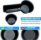 Cup Holder Inserts for 2014-2024 Toyota 4Runner Accessories Center Console Cup Holder Coaster Replaces Upgrade Non-Slip Protector Mat Pad Organizer for 4 Runner 2PCS (Center Console Left Front+Rear)
