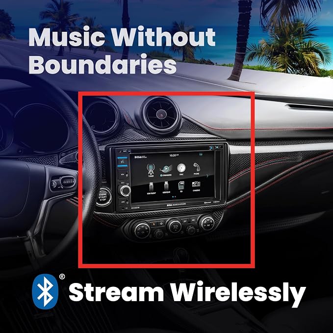 BV9364B Car Stereo DVD Player - Double Din, Bluetooth Audio/Hands-Free Calling, 6.2 Inch Touchscreen LCD Monitor, MP3 Player, CD, DVD, USB Port, SD, AUX Input, AM/FM Radio Receiver