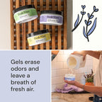 Odor Removing Gel, Original 15 oz. & Lavender 7 oz.| Safer Odor Absorbers for Home | Natural Plant-Based Odor Eliminator | Every 7 oz. Lasts 15-30 Days | for Cooking, Trash & Pets