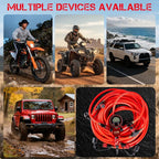 4 Tire Inflation Deflation System W/300PSI Digital Pressure Gauge | Fits up to 200" Wheelbase, Plastic Carry Box & Heavy Duty Hoses, Fits Truck, Car, Trailer, Motorcycle Offroad Vehicles, Red