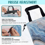 Car Garbage Bag Abstract Blue and Gold Marble Hanging Canvas Car Trash Bag Waterproof Drawstring Car Back Seat Organizer for Car Back Front Seat Console with Adjustable Buckle