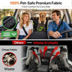 Doglike Dog Truck Seat Cover for Back Seat [with Detachable Mat], Hard Bottom Dog Hammock for Car, Pet Bed Extender for 2-4 Large Dogs, Waterproof Seat Protector, XL Size Fits for Crew Cab Truck/SUV