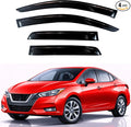 KPY Rain Guards Fit for 2020-2025 Nissan Versa Sedan, Out-Channel Window Visors Vent Wind Deflectors 4PC, Car Accessories for 20-25 Versa Sedan