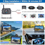 HD 1080P 7 inch RV Wireless Backup Camera: 15-Min Easy Install Clear Night Vision 4 Channels Recording Touch Key Monitor Rear View Camera for Furrion Pre-Wired RVs Travel Trailers Camper Truck