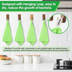 Sage Green Microfiber Cleaning Cloth -Pack of 12, Highly Absorbent Cleaning Rags, 16"X12" All Purpose Cleaning Towels for Housekeeping, Kitchen, Car, Lint Free and Reusable Microfiber Towels