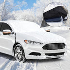 Car Windshield Cover for Snow and Ice, Car Windshield Snow Cover Kit with Side Mirror Cover, 600D Frost Guard Windshield Cover, Winter Frost Hail Protector for Sedan Truck SUV and MPV