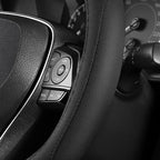 Black Microfiber Leather Auto Car Steering Wheel Cover 15 inch