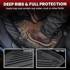 Floor Mats & Cargo Liner for Chevrolet Malibu 2013-2015/Malibu Limited 2016 Only, All Weather TPE Custom Fit Floor Mats for Cars, 1st and 2nd Row Car Floor Mats for Malibu Accessories Black