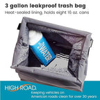 TrashStash Hanging Car Garbage Bag with Push-Close Lid and Waterproof Bin for Cars, SUVs and Trucks - Holds 3 Gallons of Car Trash