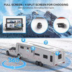 1080P Wired Backup Camera System Kit,9" HD DVR Monitor with IP69 Waterproof Reverse/Side View Camera for RV Truck/Semi Box Truck/Trailer A9