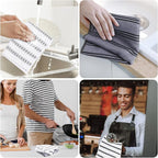 Microfiber Cleaning Cloth, Kitchen Towels 12 Pack, Lint Free, Scratch-Free, Highly Absorbent, Reusable Dish Towels for Kitchen and Household