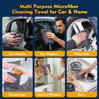 Microfiber Cleaning Cloths (12-Pack) — Scratch-Free Car Towels