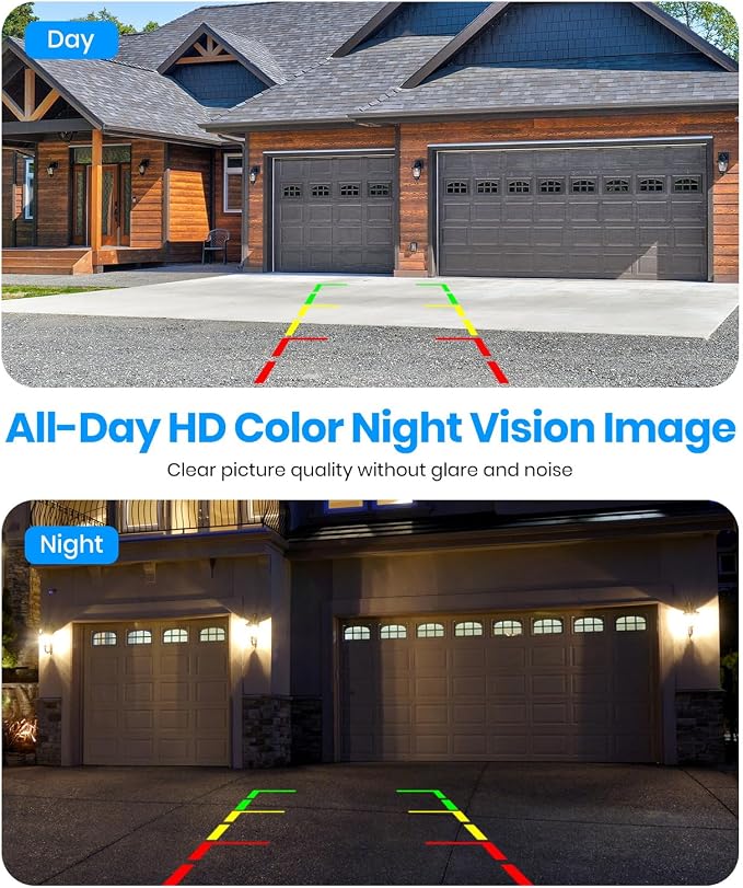 Wireless Backup Camera:1080P HD Dual-Channel Monitor, Easy Installation,Stable Digital Transmission Signal,IP69K Waterproof Night Vision Back Up Camera for Truck,SUV,Car,Vans