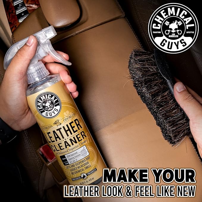 SPI_208 Colorless and Odorless Leather Cleaner for Car Interiors, Furniture, Apparel, Boots, and More (Works on Natural, Synthetic, Pleather, Faux Leather and More), 128 fl oz (1 Gal)